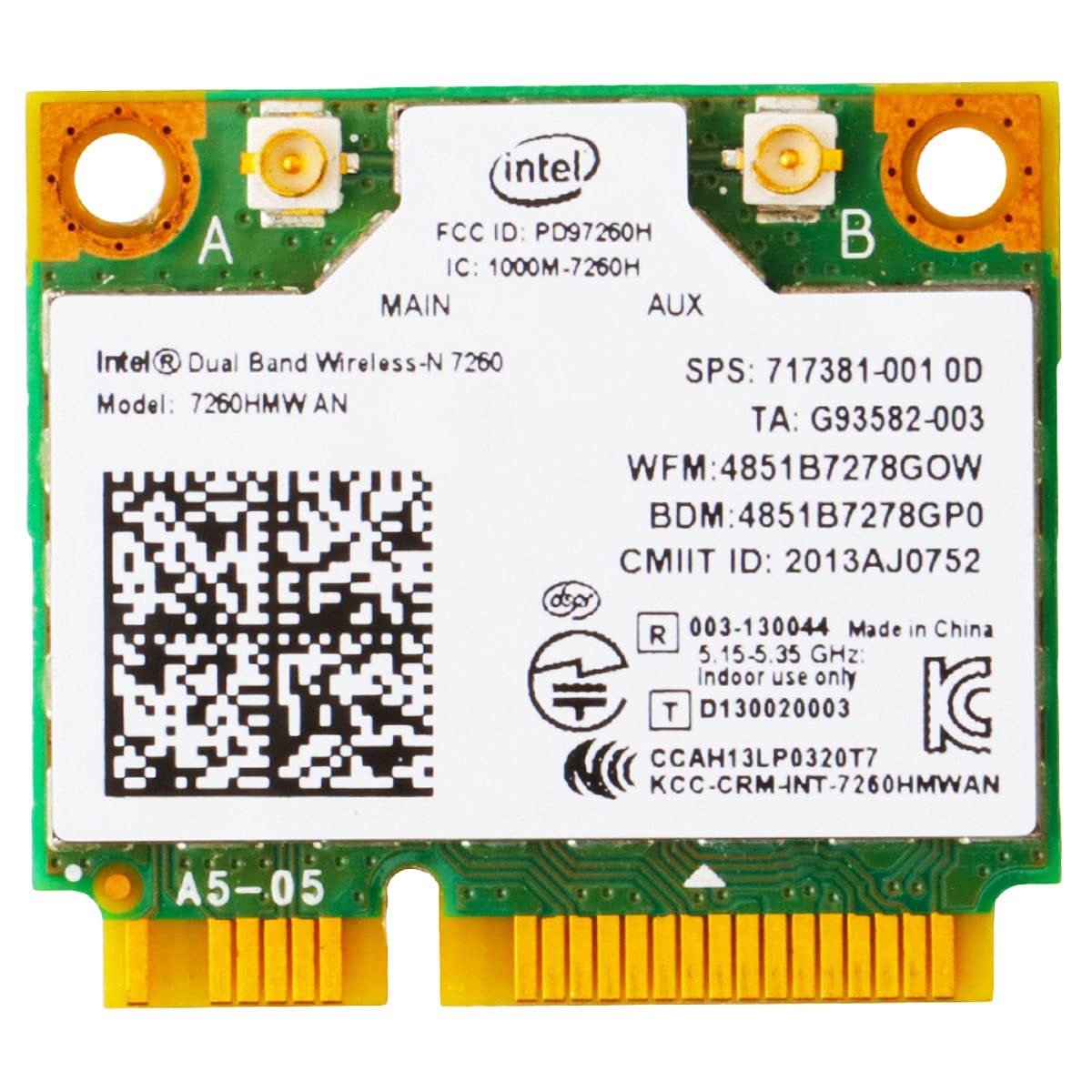 その他 Intel wireless-N7260 7260HMWPW BN Amazon | Intel Dual Band Wireless-N 7260 7260HMW AN 無線LAN WiFi